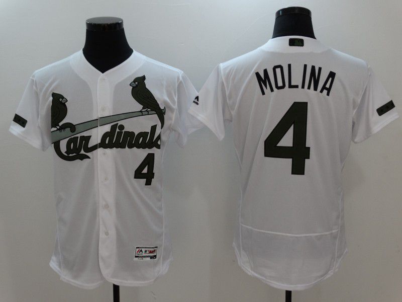 2017 Men MLB St. Louis Cardinals #4 Molina White Elite Commemorative Edition Jerseys->st.louis cardinals->MLB Jersey